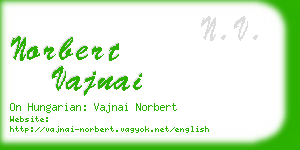 norbert vajnai business card